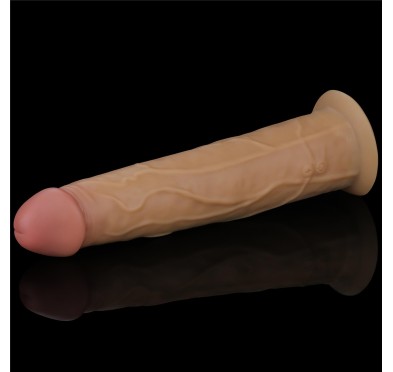 Silikonowy analny penis z przyssawką żylasty 23cm